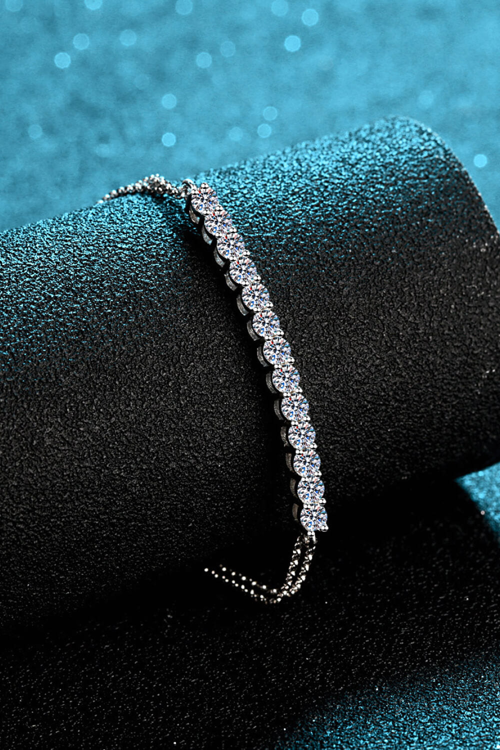 Women's Sterling Silver Moissanite Bracelet