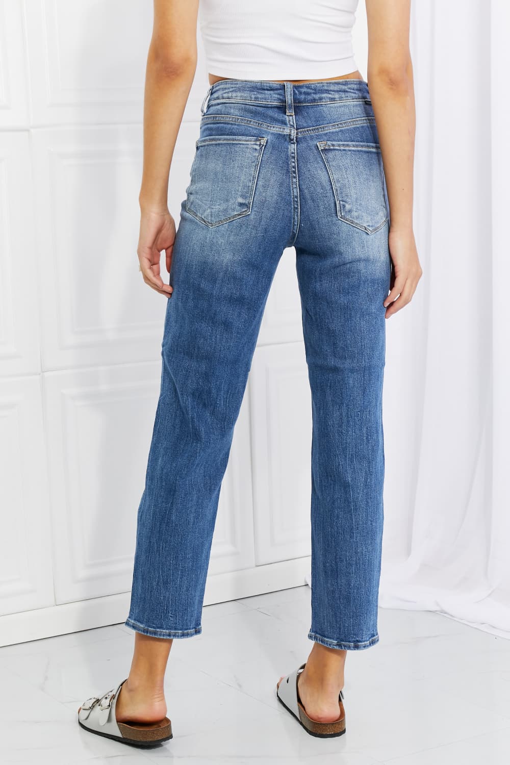 Women's High Rise Relaxed Jeans (Full Size)