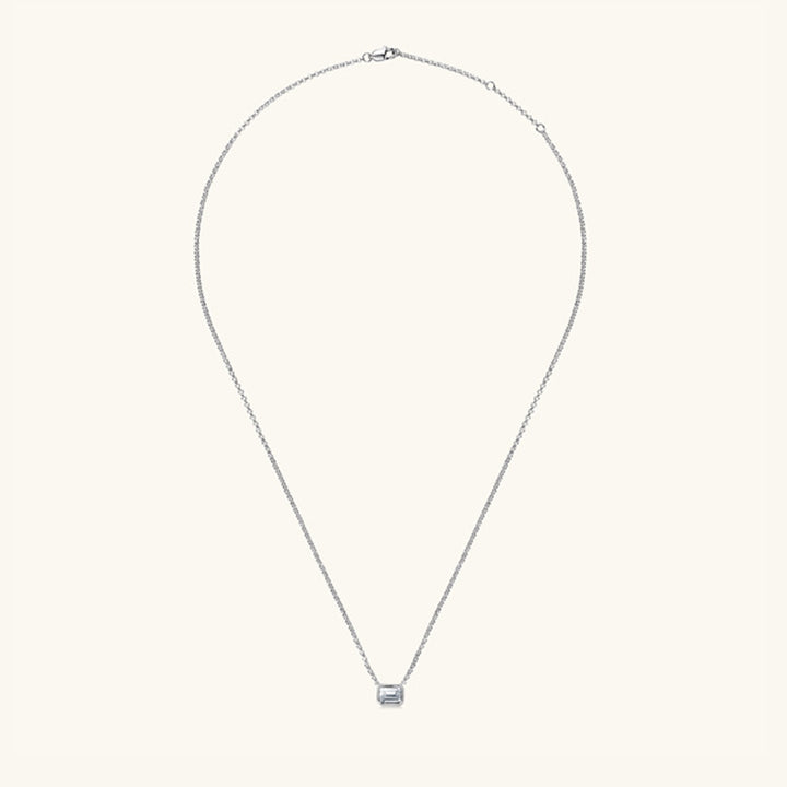 Women's Elegant 1 Carat Moissanite Sterling Silver Necklace