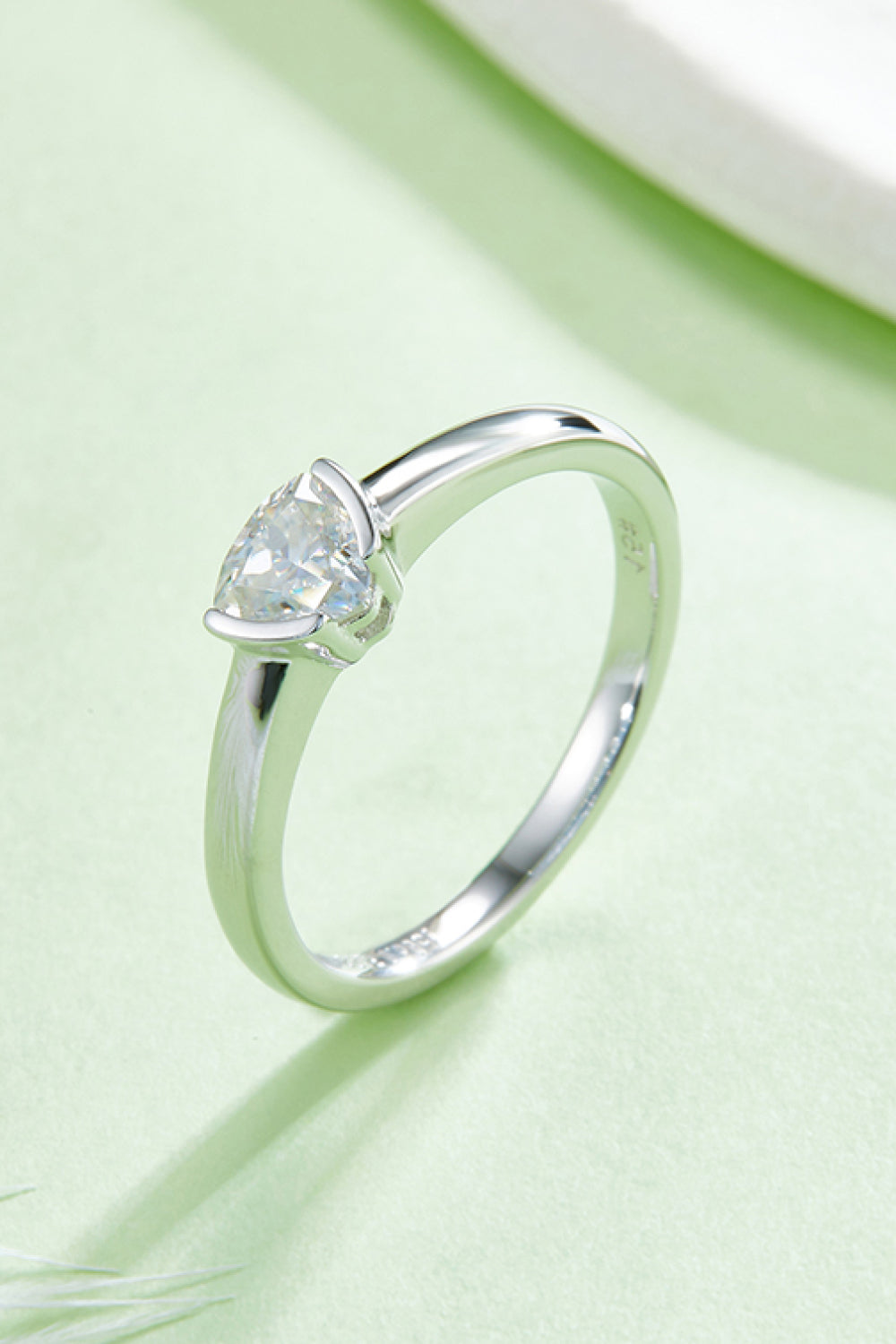 Women's Moissanite Sterling Silver Solitaire Rings