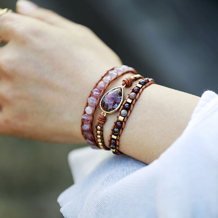 Women's Layered Gemstone Bracelet