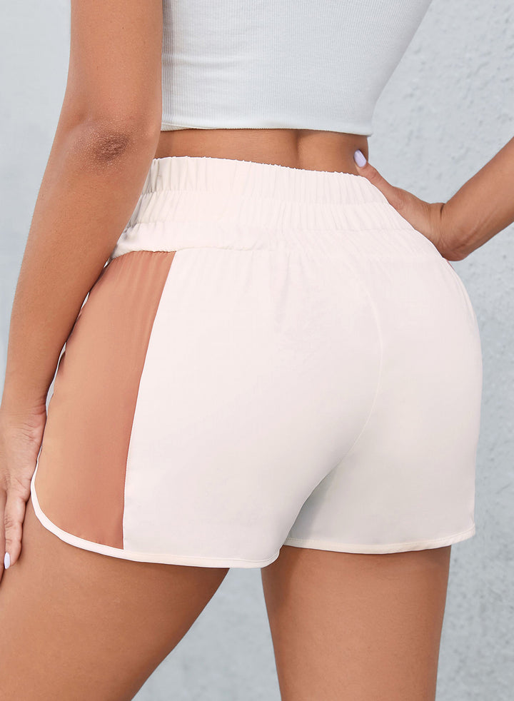 Women's Color Block Wide Waistband Shorts