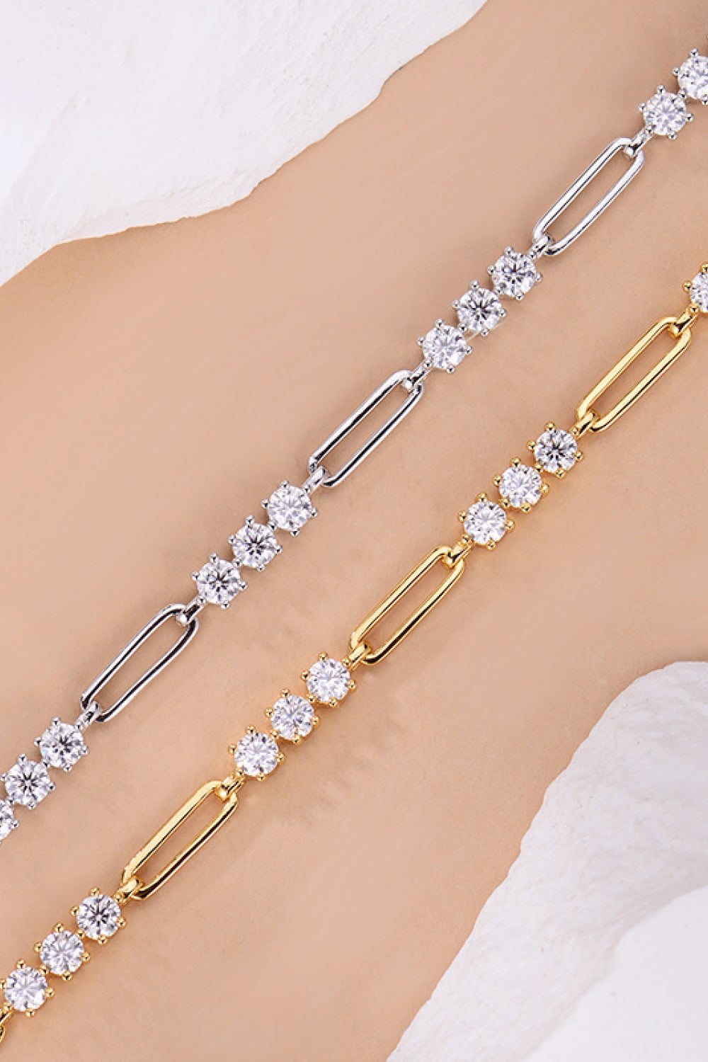 Women's Elegant 1.8 Carat Moissanite Sterling Silver Bracelet