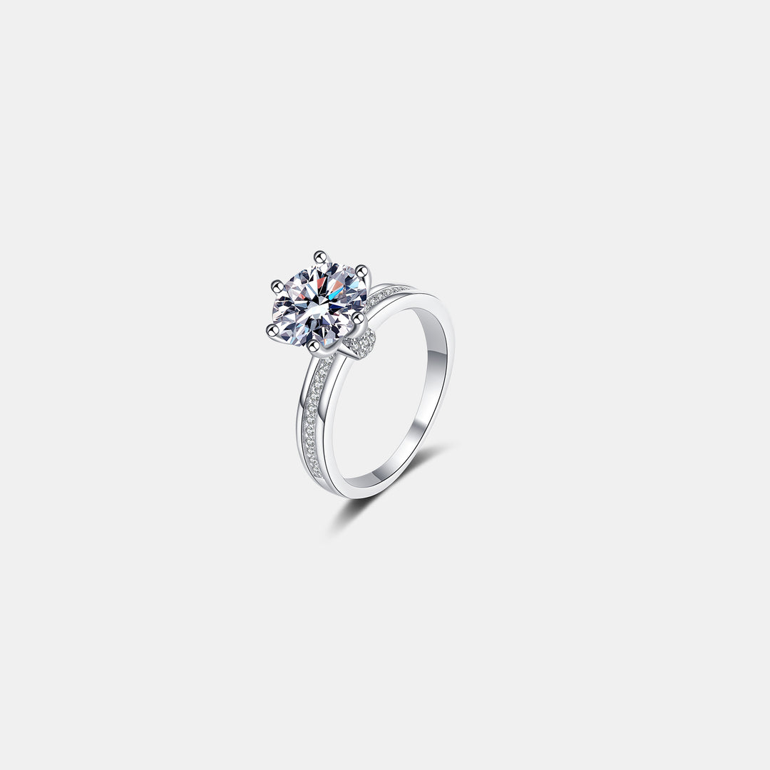 Women's Sterling Silver 3 Carat Moissanite Ring