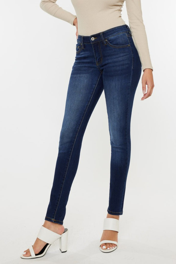 Women's Gradient Mid Rise Skinny Jeans