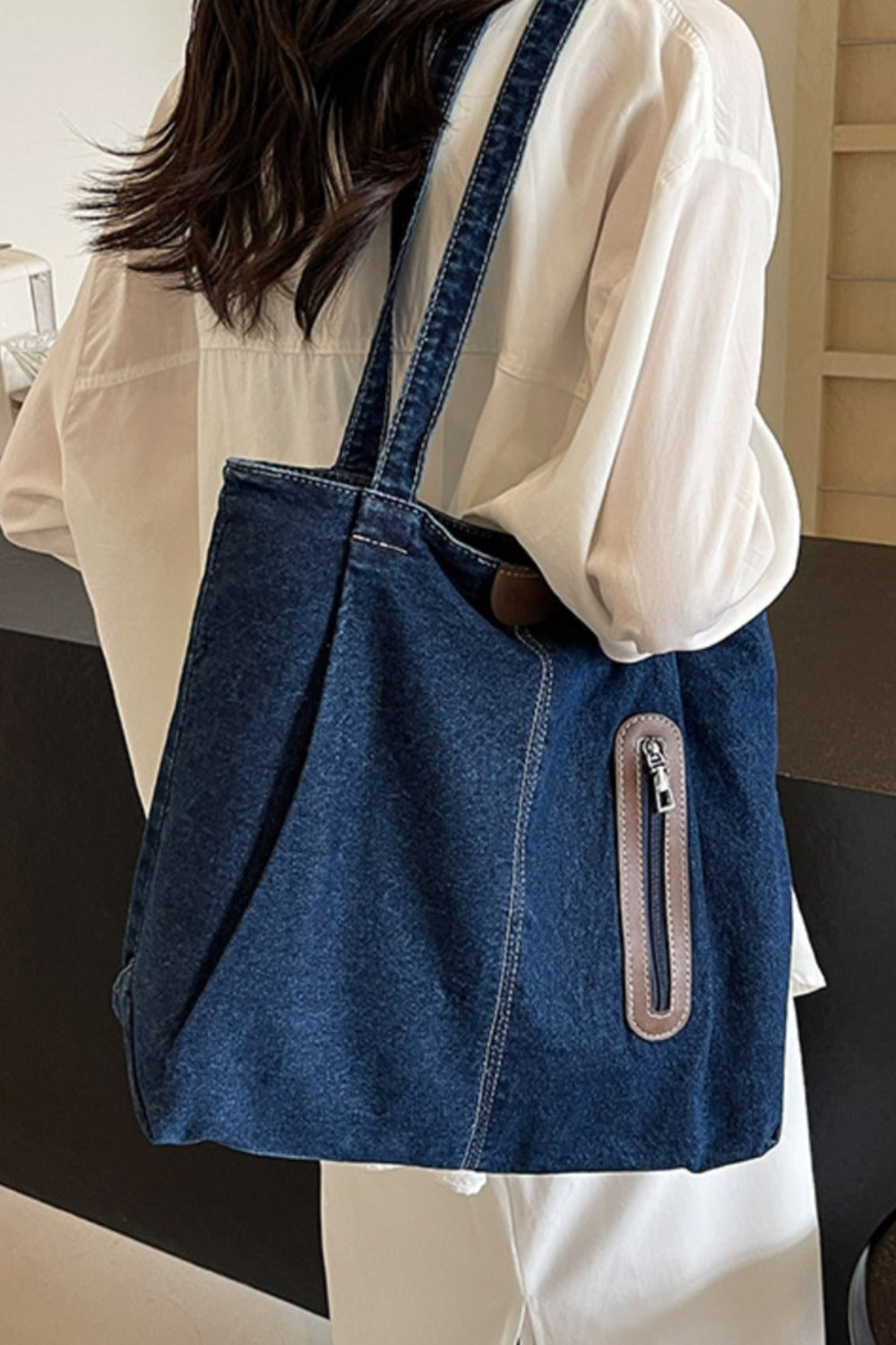 Medium Denim Tote Bag