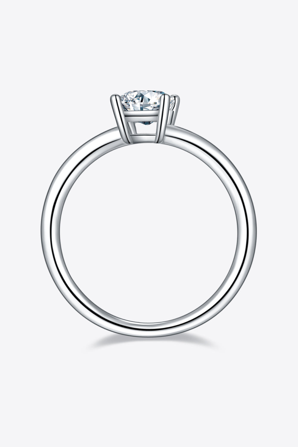 Women's Solitaire Rings with 1 Carat Moissanite in Sterling Silver