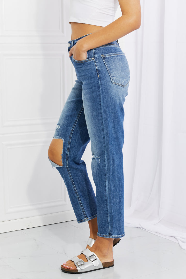 Women's High Rise Relaxed Jeans (Full Size)