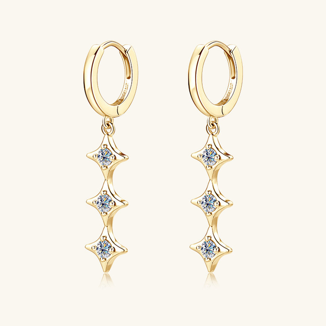 How about: "Women's Geometric Moissanite Sterling Silver Earrings"