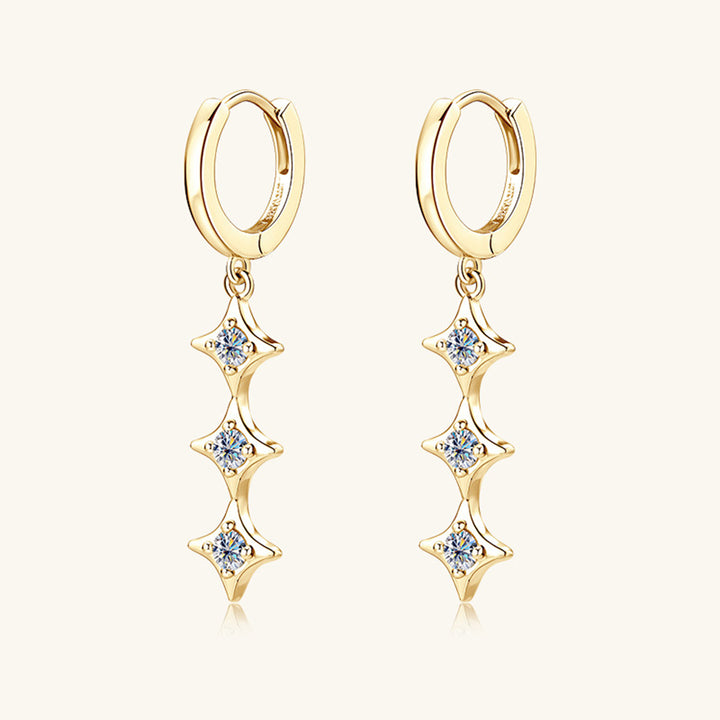 How about: "Women's Geometric Moissanite Sterling Silver Earrings"