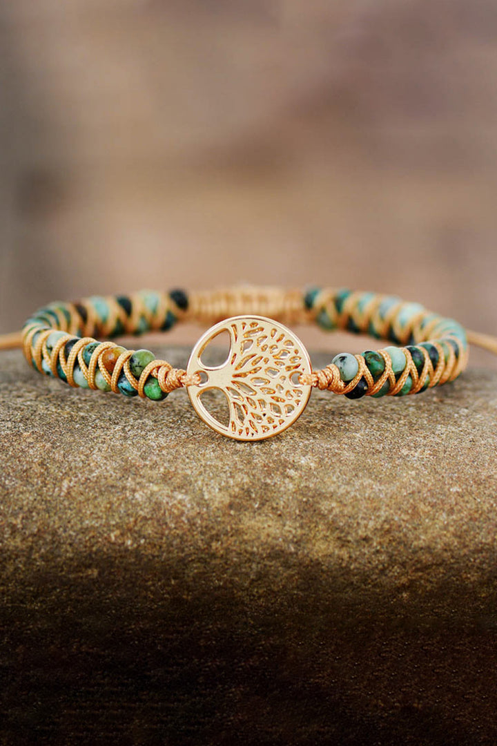 Women's Tree of Life Beaded Copper Bracelet