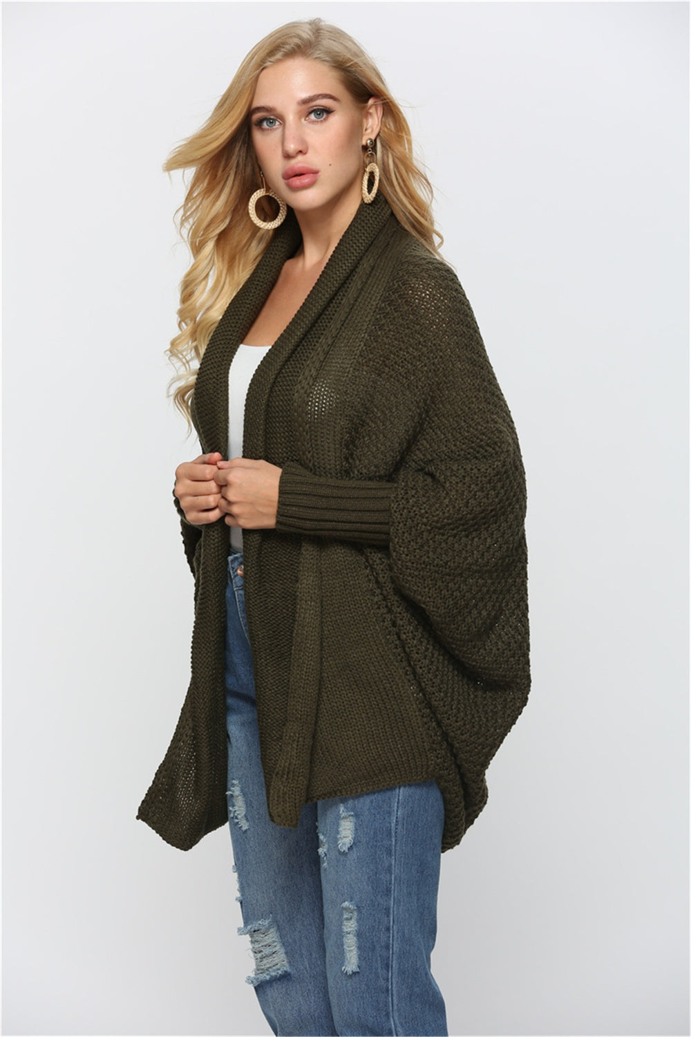 Women's Cozy Knit Batwing Sleeve Sweater