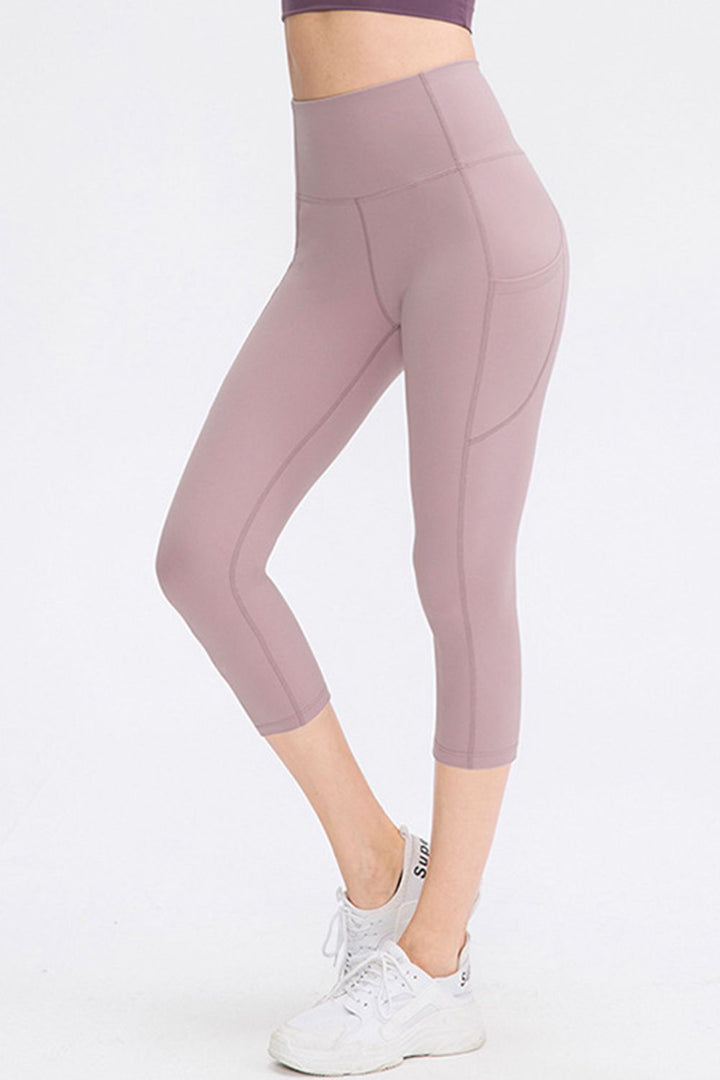 Women's Active Leggings with Wide Waistband and Pockets