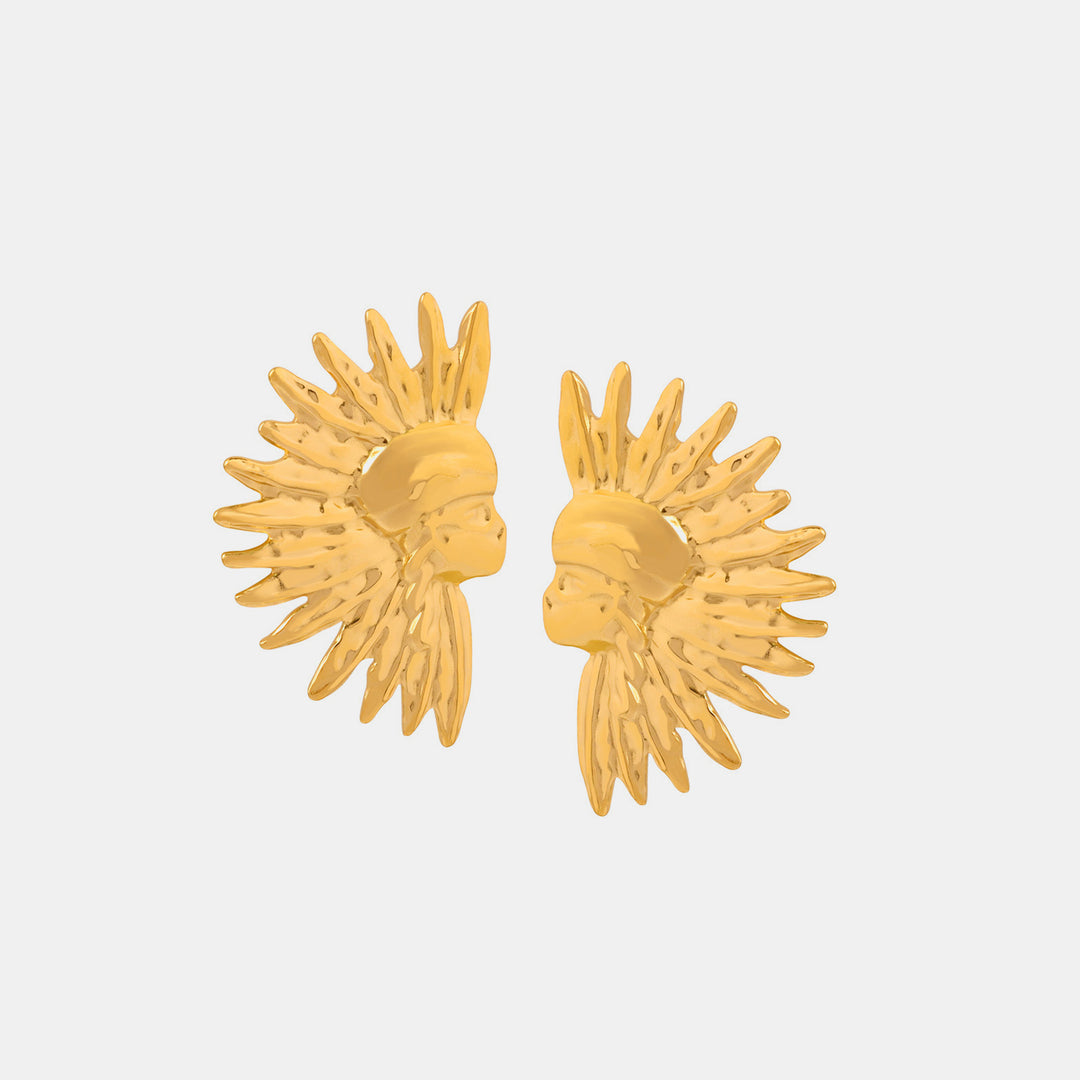 Women's Elegant Gold-Plated Titanium Steel Earrings