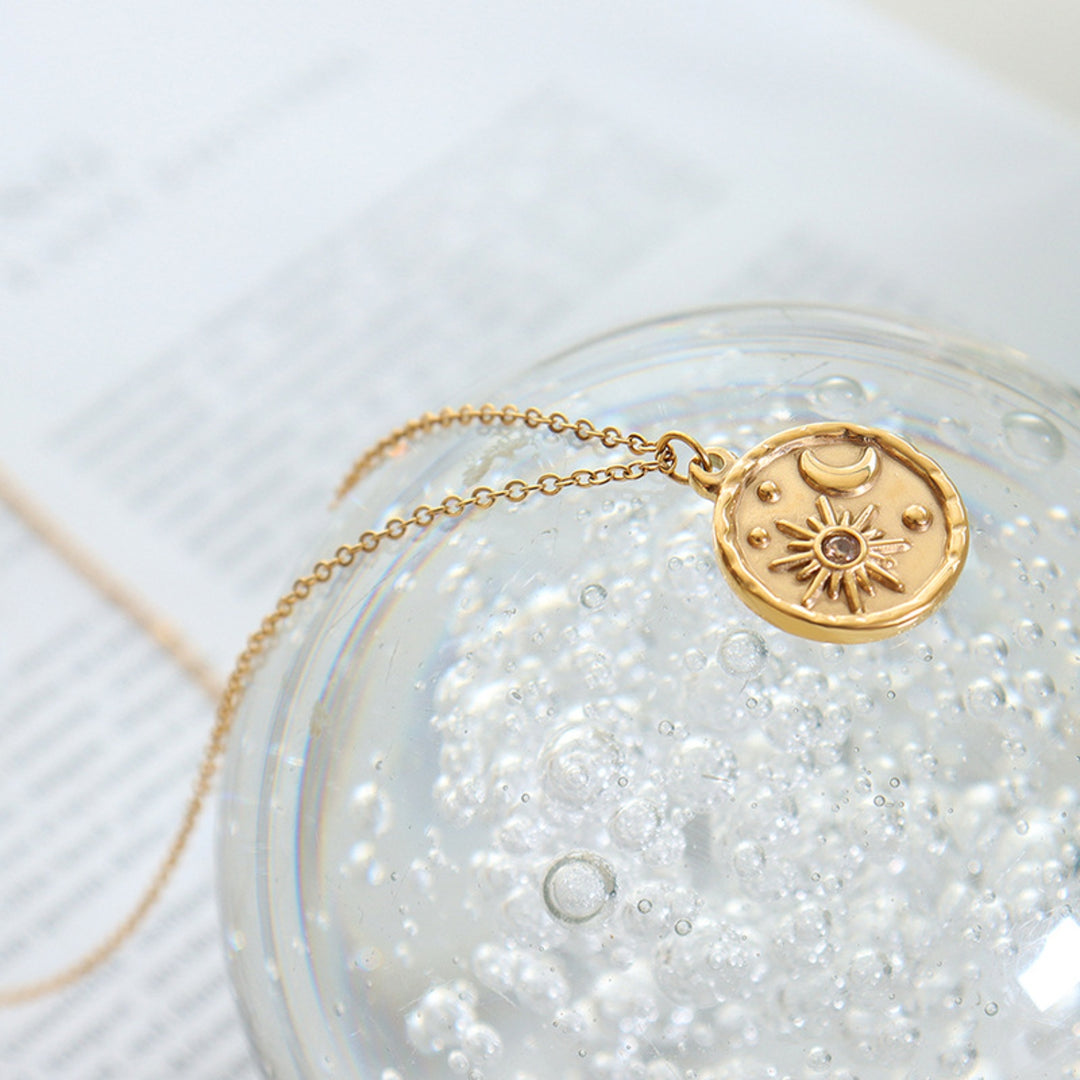 Women's Elegant Coin Pendant Necklace