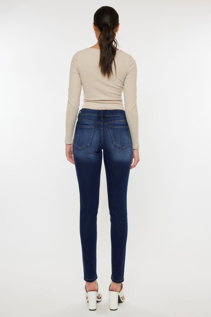 Women's Gradient Mid Rise Skinny Jeans