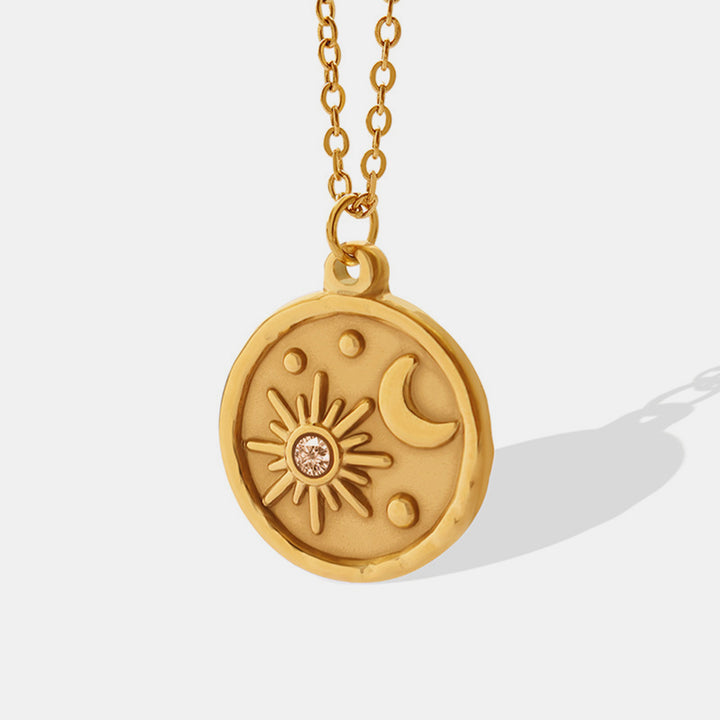 Women's Elegant Coin Pendant Necklace