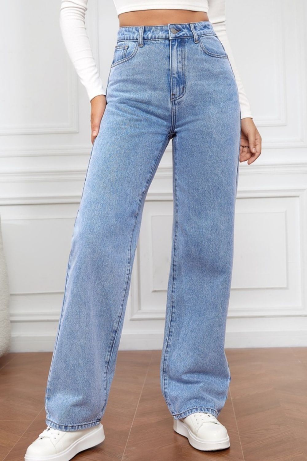 Women's Classic High Waist Straight Leg Jeans