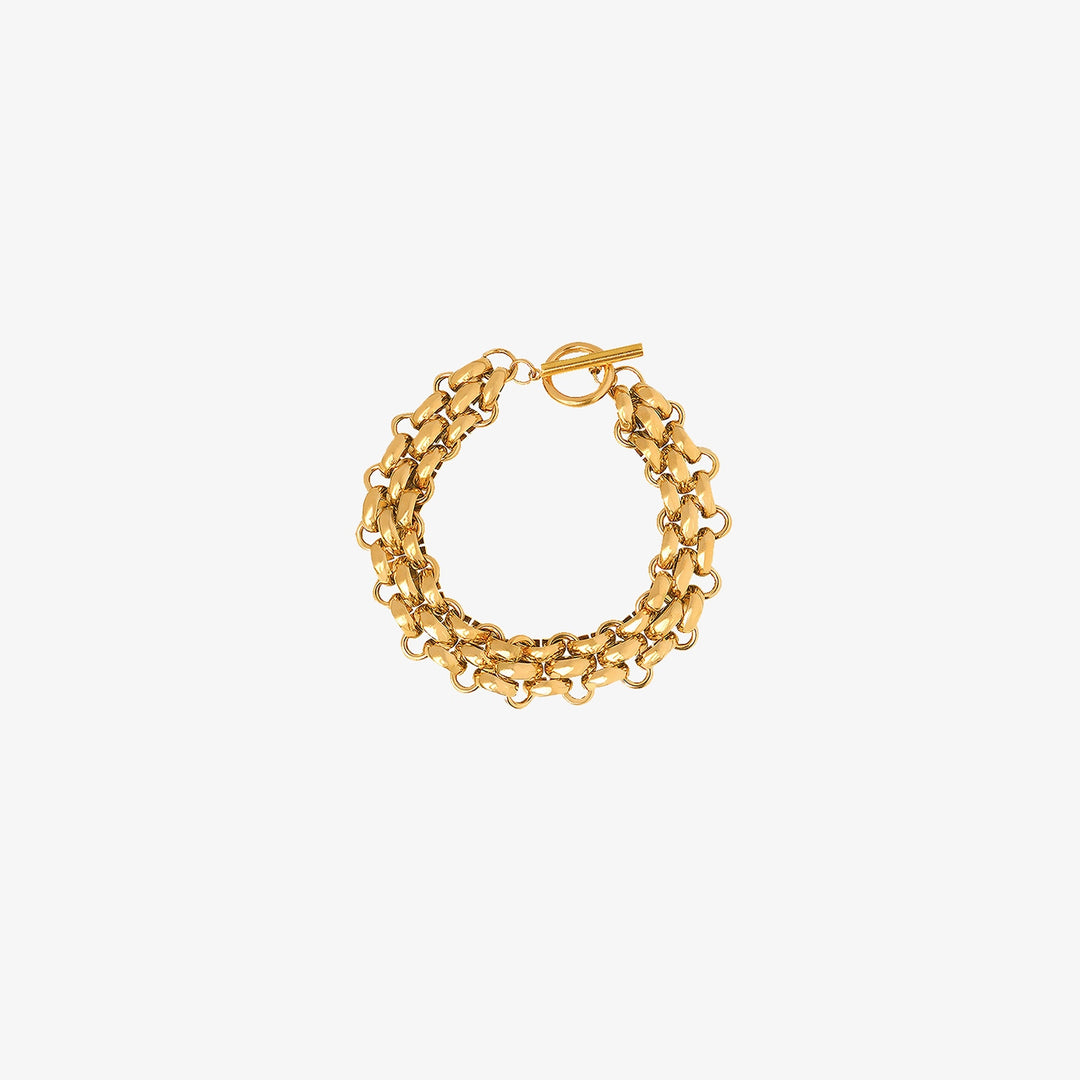 Women's Gold-Plated Toggle Clasp Bracelet