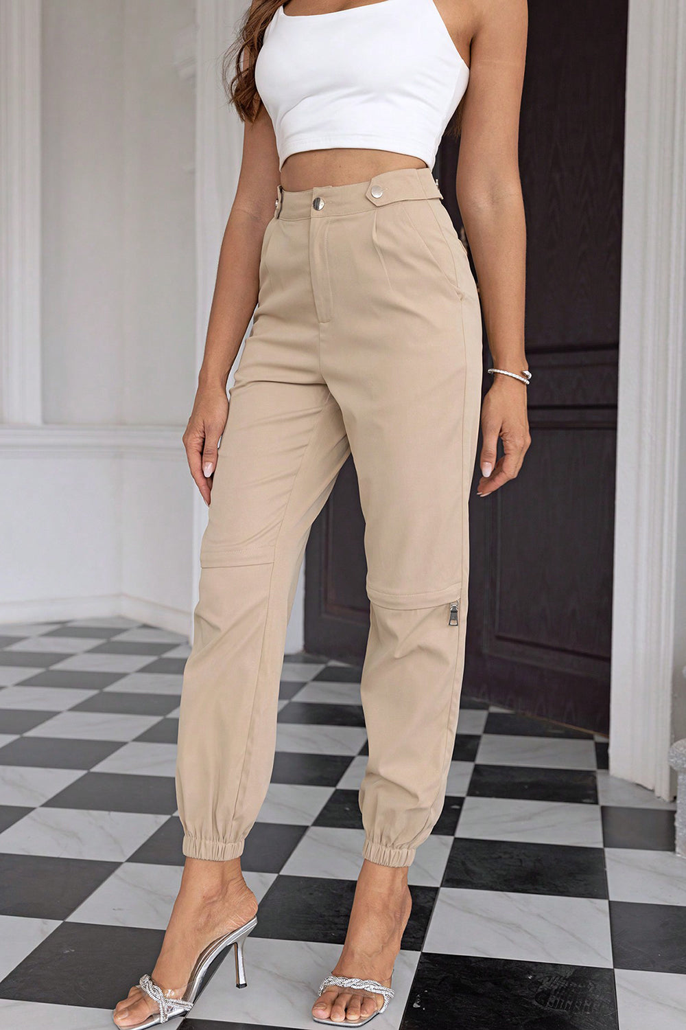 Women's High-Rise Pocketed Pants