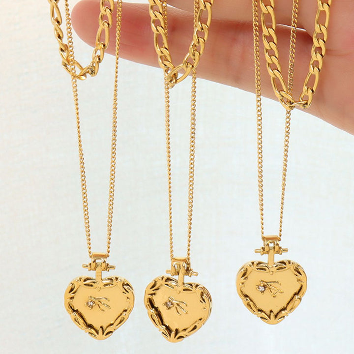 Women's Romantic Heart Pendant Necklace