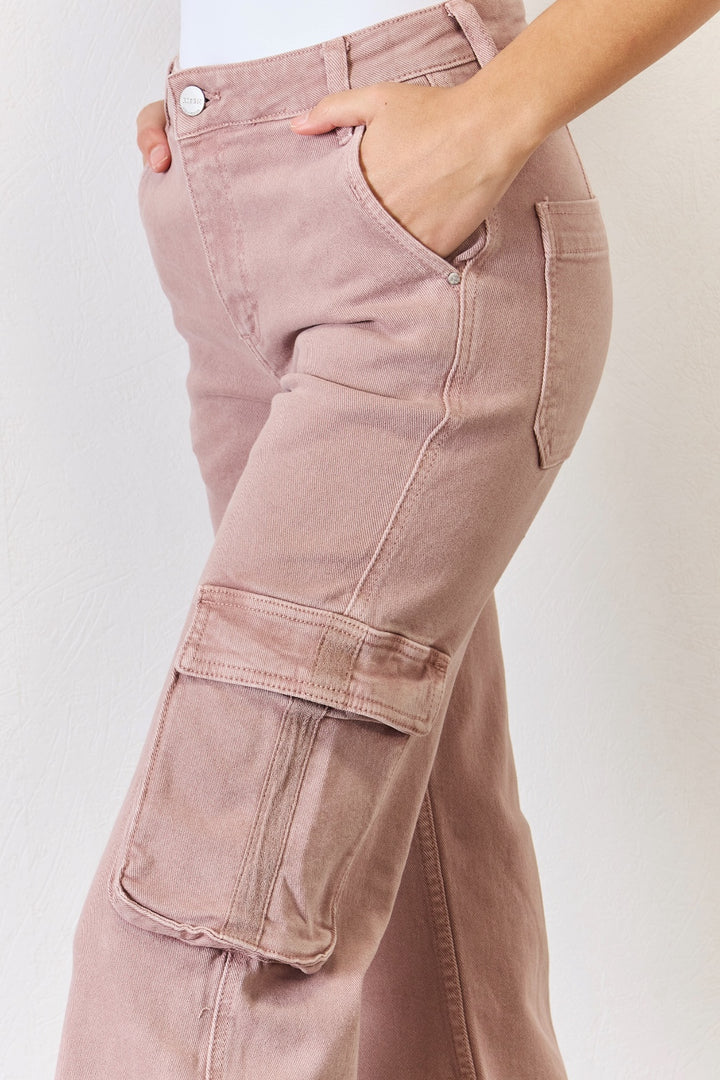 Women's Cargo Wide Leg Jeans