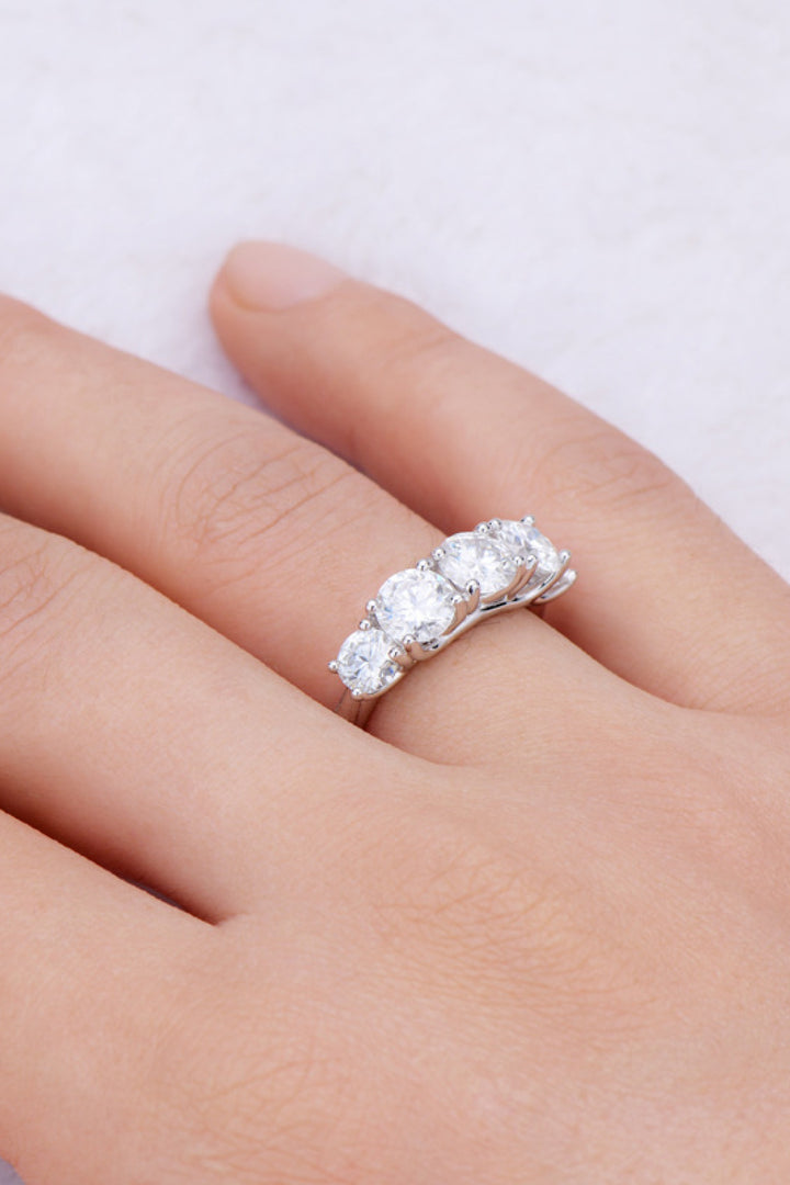 Women's Moissanite Half-Eternity Rings