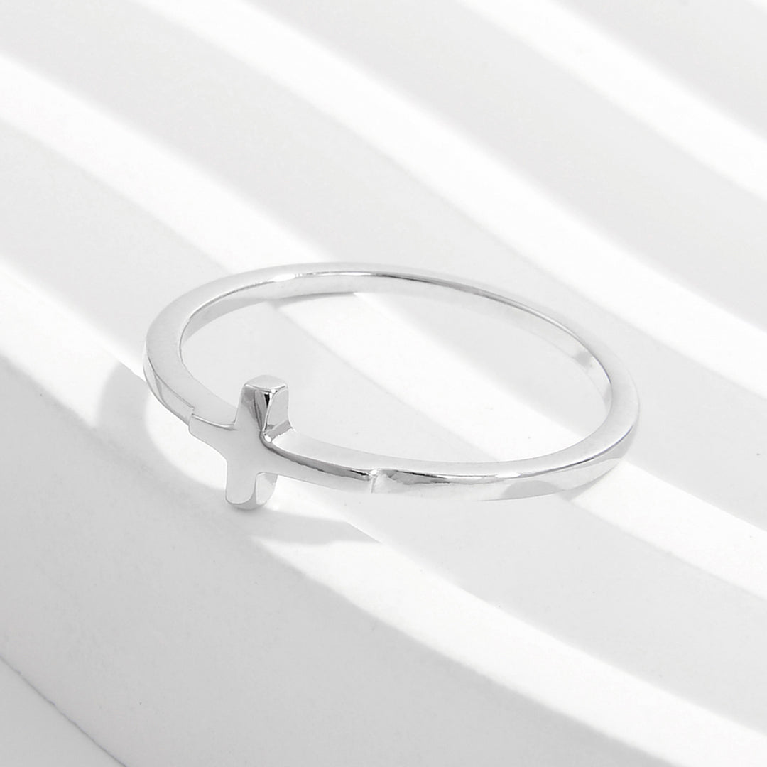 Women's Elegant Cross Rings in 925 Sterling Silver