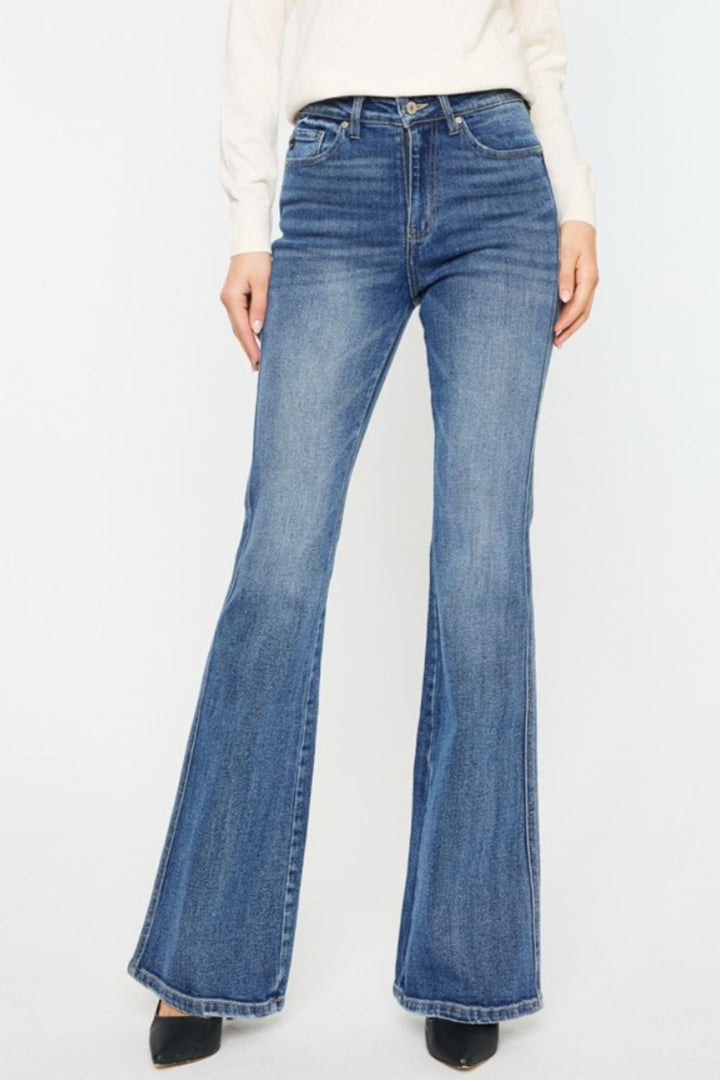 Women's High Waist Flare Jeans (Cat's Whiskers)