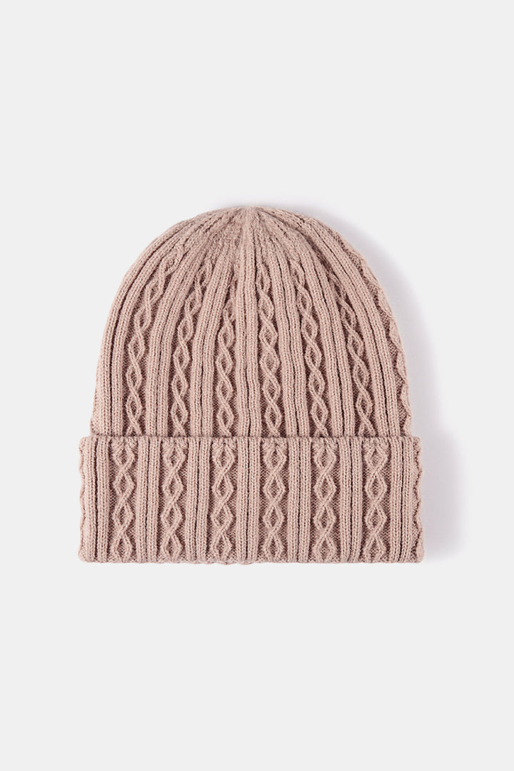 Mixed Knit Cuff Beanie