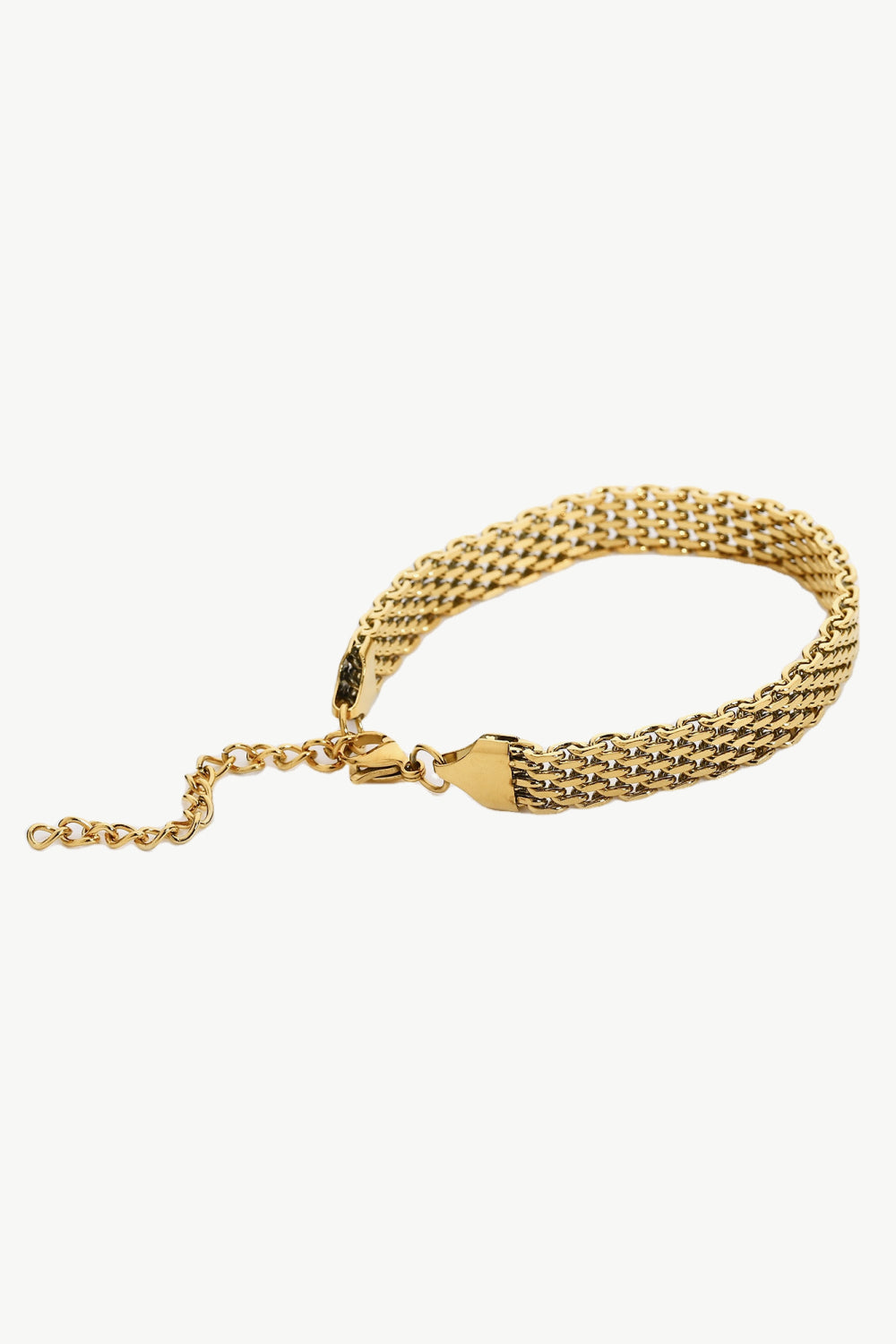 Women's Wide Chain Bracelet in 18K Gold Plating