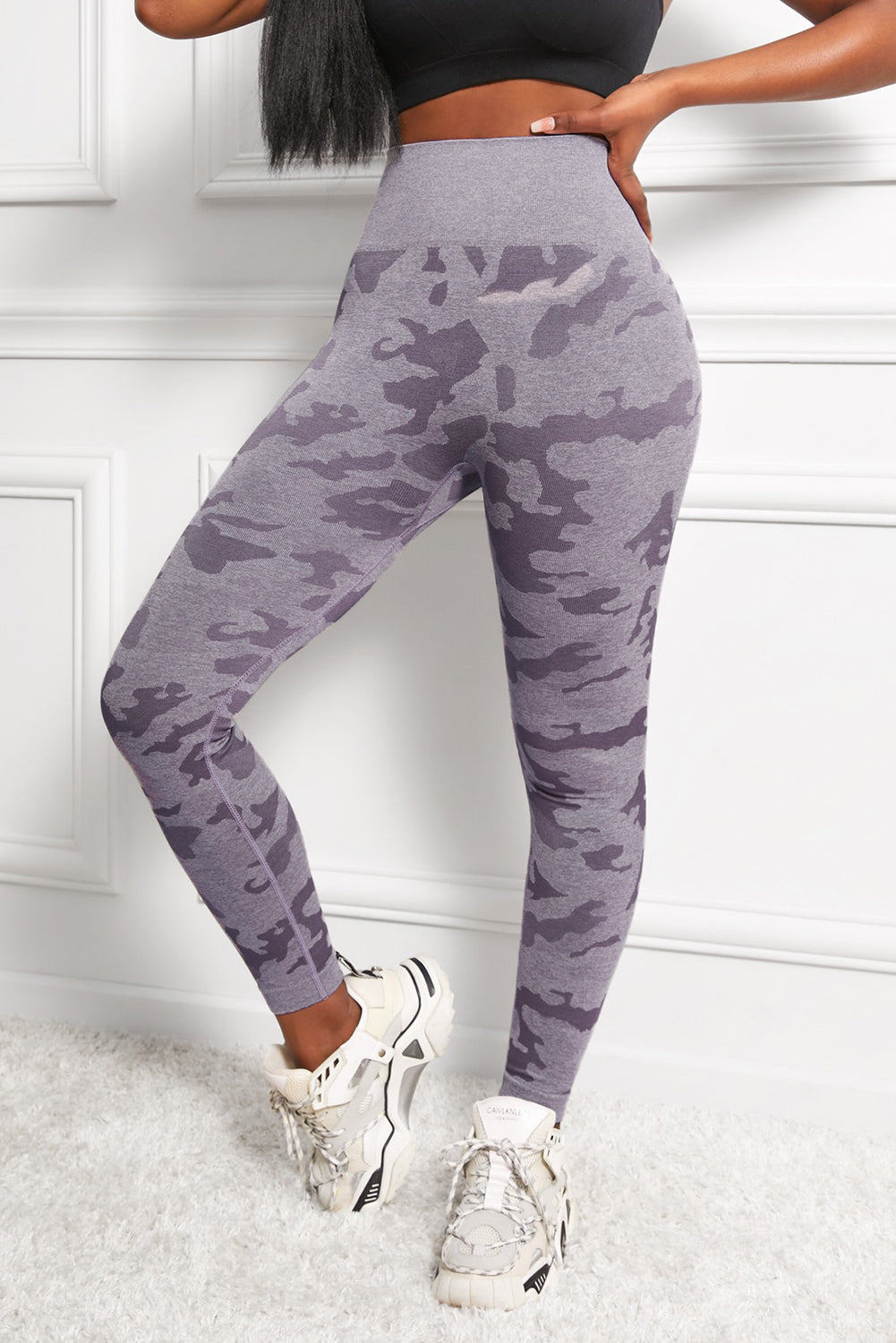 Women's Camo Print Seamless High Waist Leggings