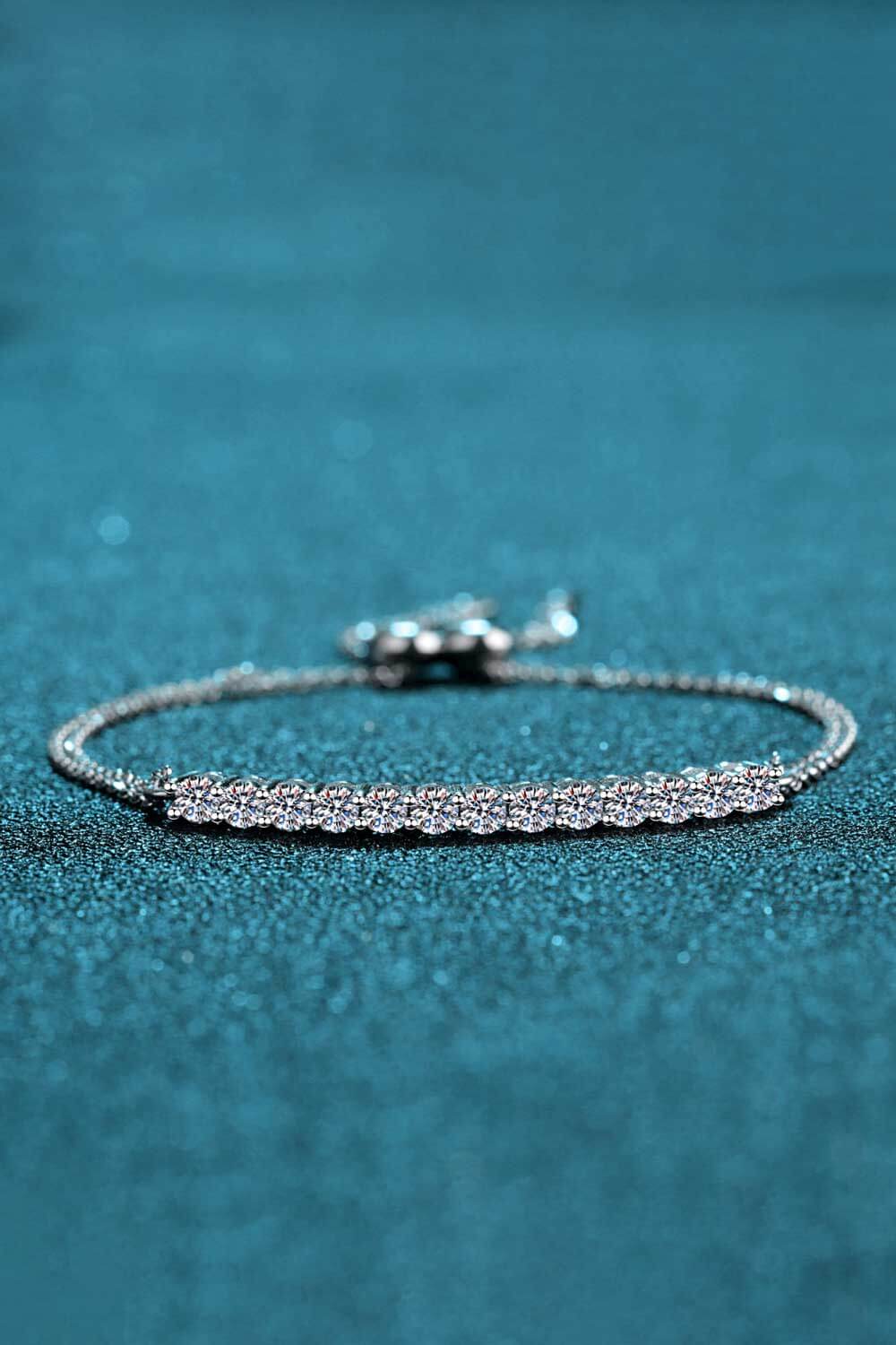 Women's Sterling Silver Moissanite Bracelet