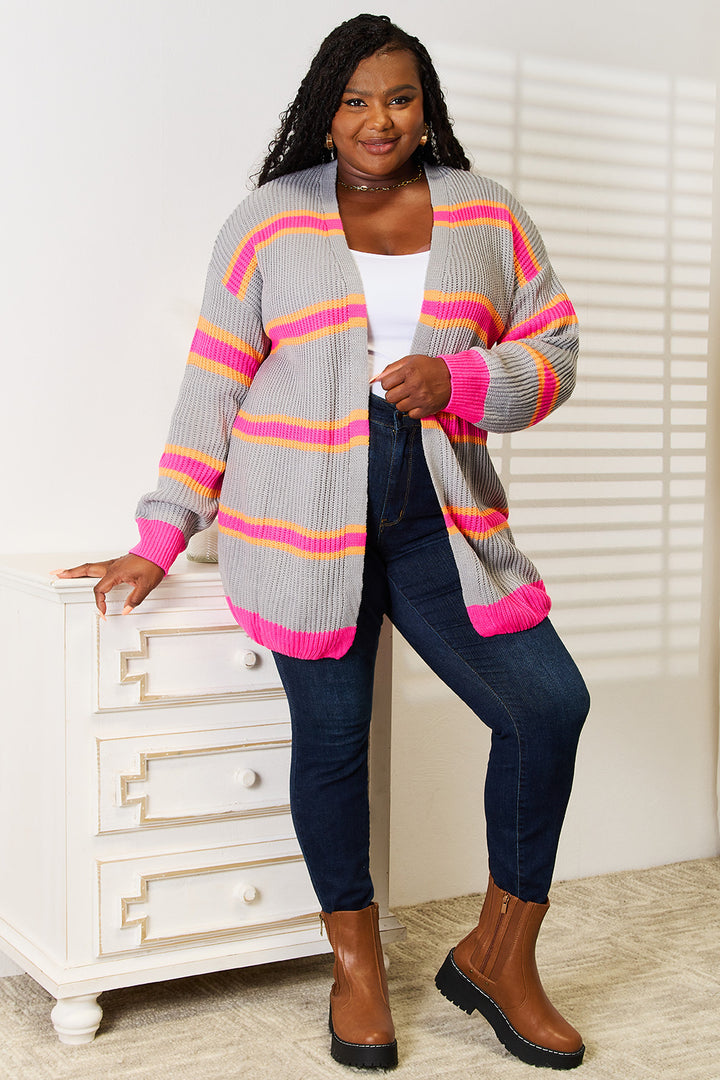 Women's Cozy Knit Sweater with Ribbed Long Sleeves