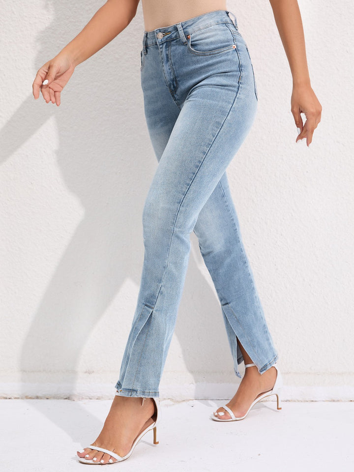 Women's Stylish Slit Pocketed Jeans