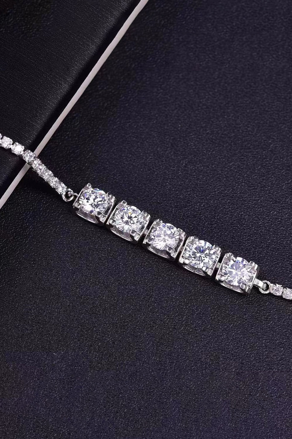 Women's Elegant 5 Carat Moissanite Bracelet with Lobster Clasp