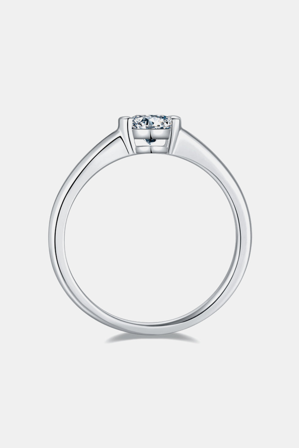 Women's Moissanite Sterling Silver Solitaire Rings