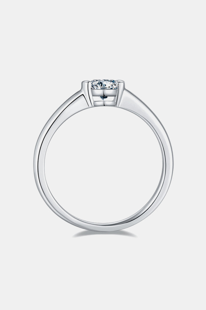 Women's Moissanite Sterling Silver Solitaire Rings