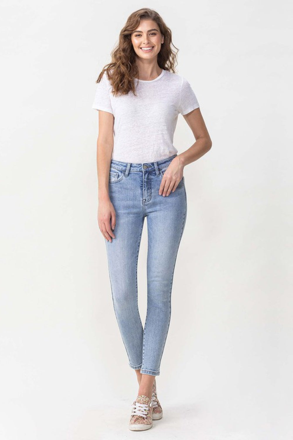 Women's High Rise Crop Skinny Jeans (Lovervet Full Size Talia)