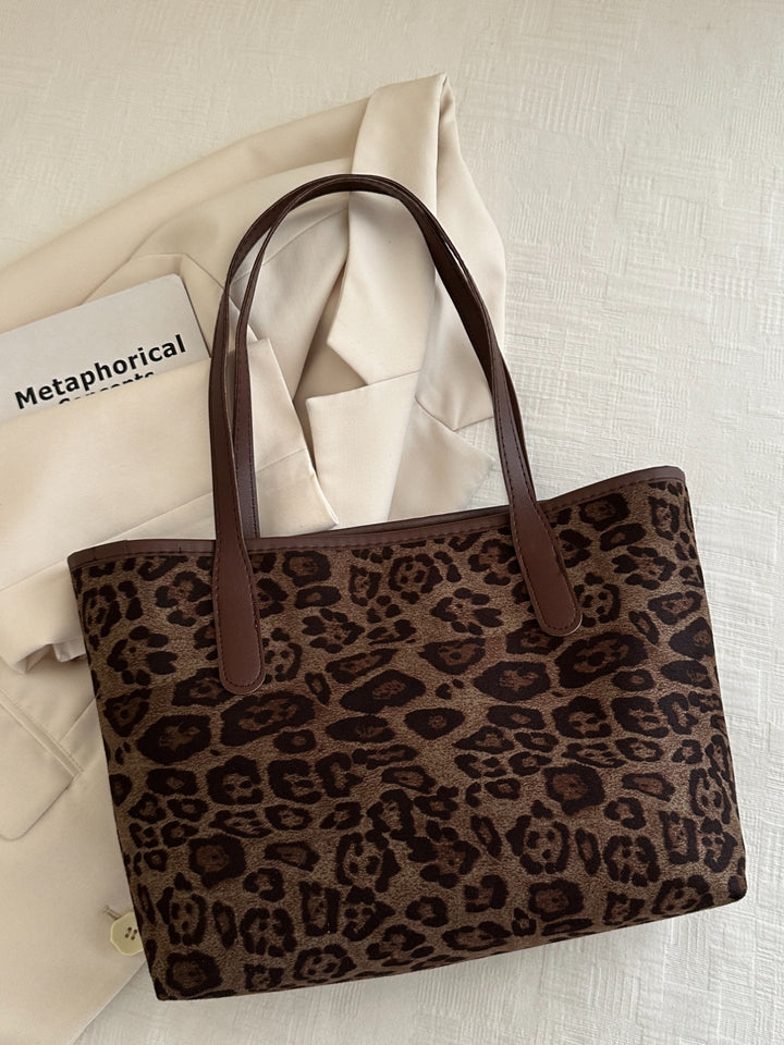 Leopard Polyester Tote Bag