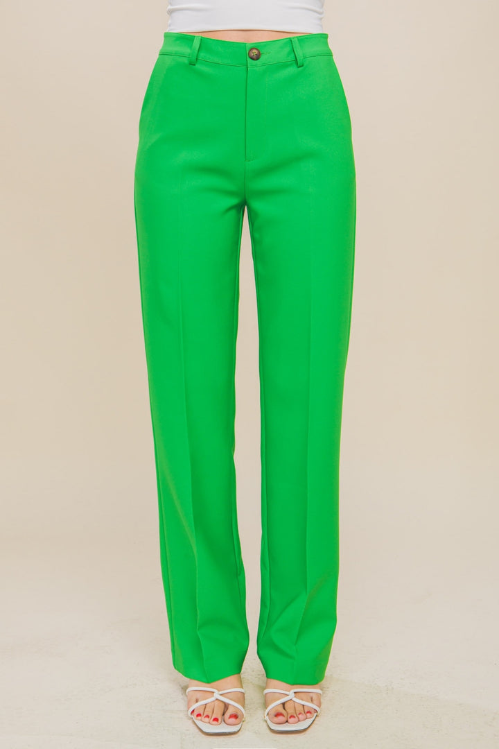 Women's High Waist Straight Pants