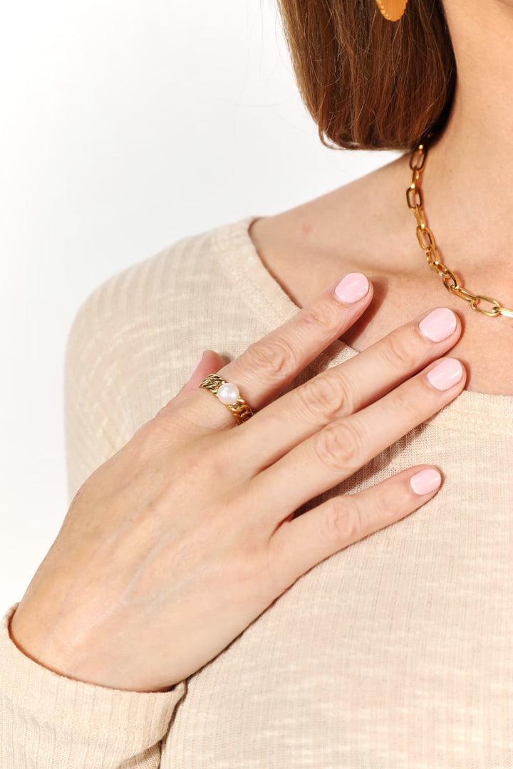 Women's Pearl Open Rings