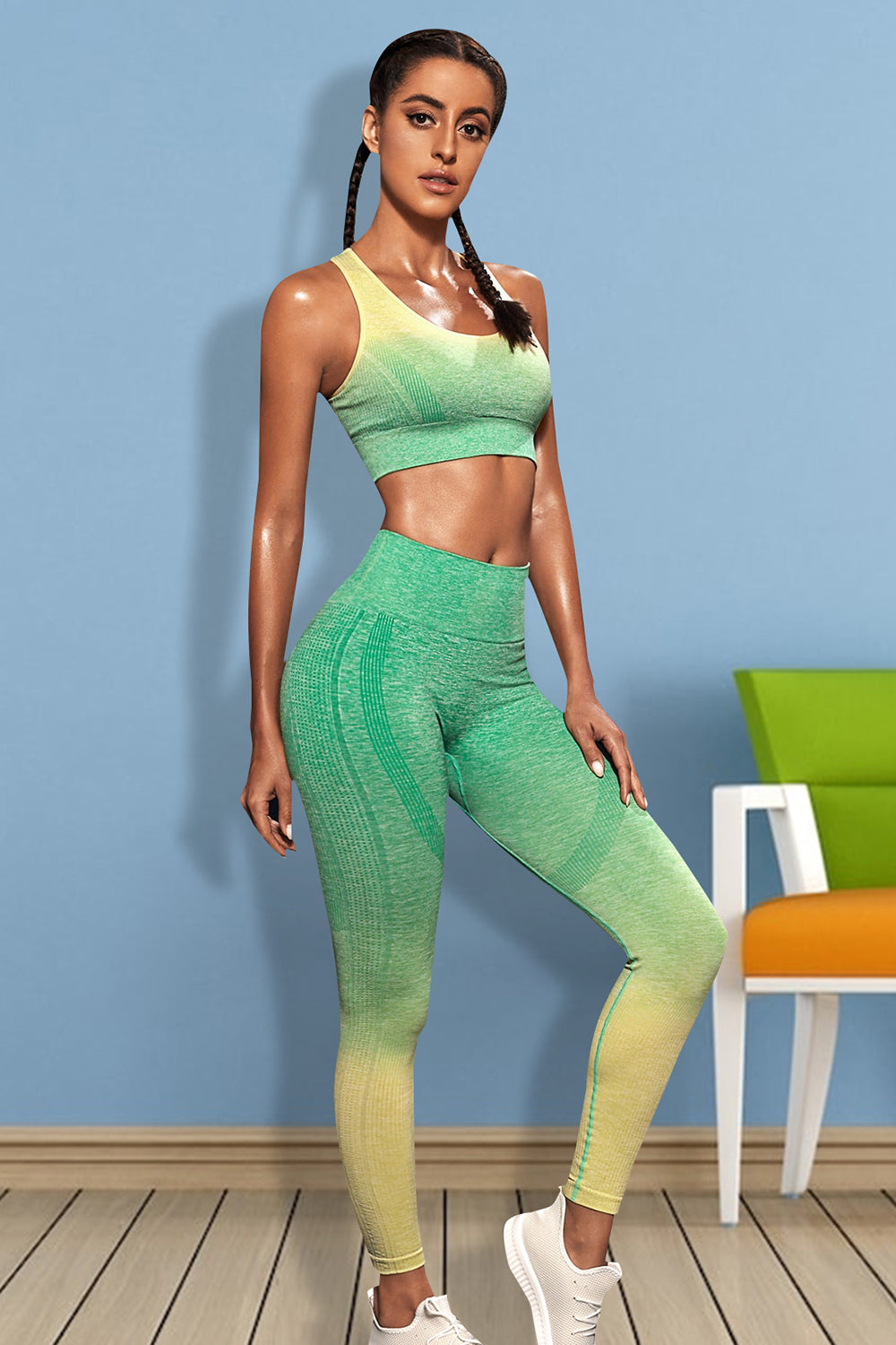 Women's Gradient Leggings and Tank Set"?