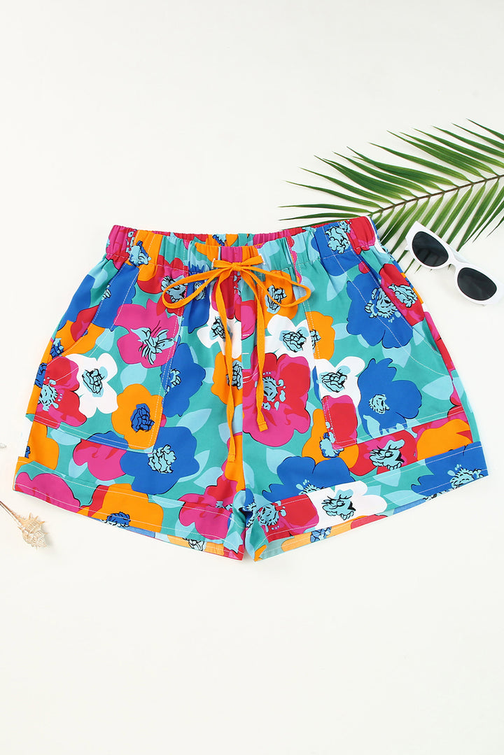 "Women's Vibrant Drawstring High Waist Shorts"