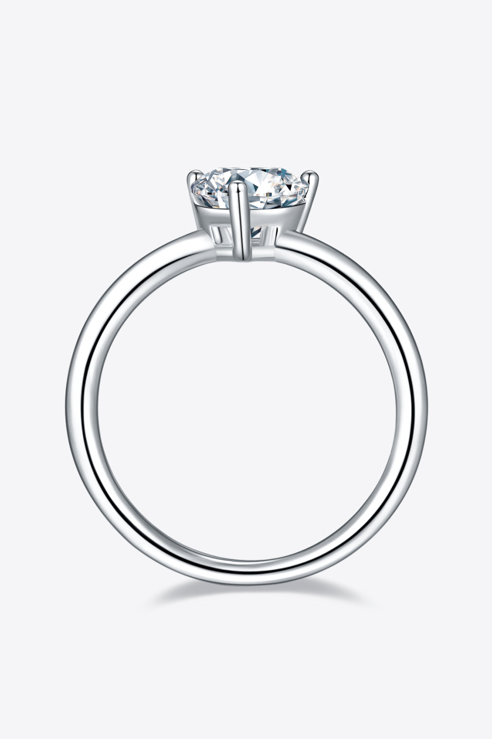 Women's Solitaire Rings with 1 Carat Moissanite in Sterling Silver