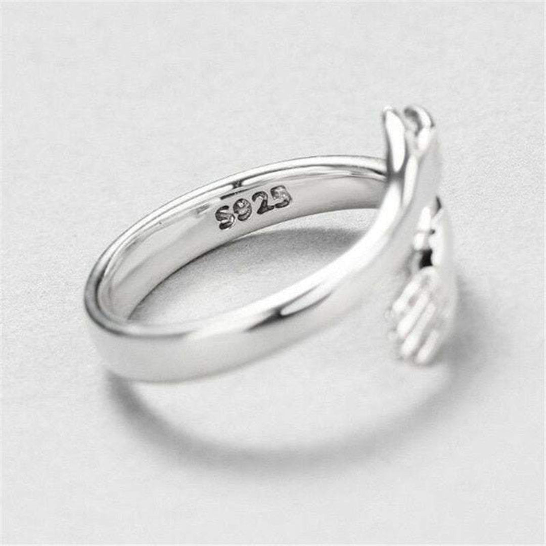 Women's Sterling Silver Hug Shape Bypass Rings