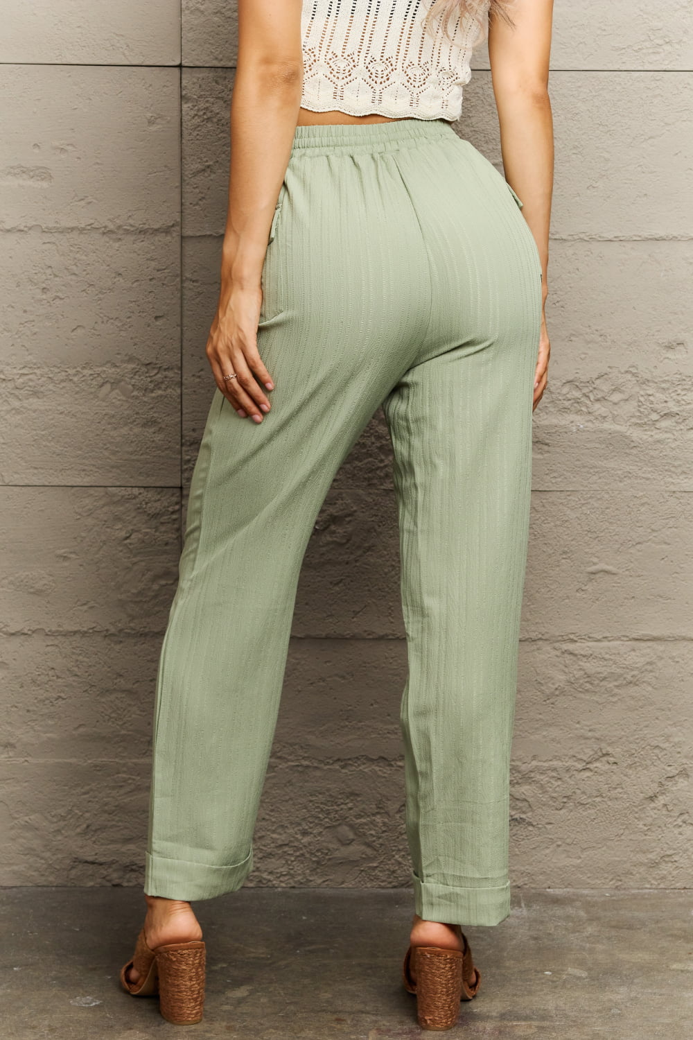 Women's Tie Waist Long Pants