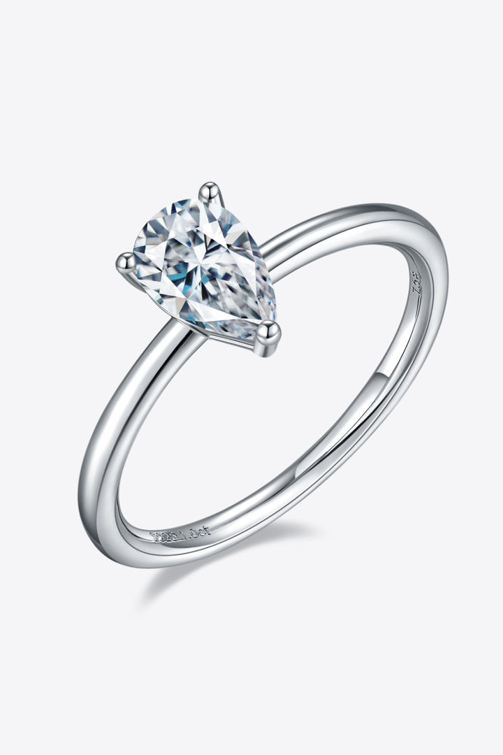 Women's Solitaire Rings with 1 Carat Moissanite in Sterling Silver