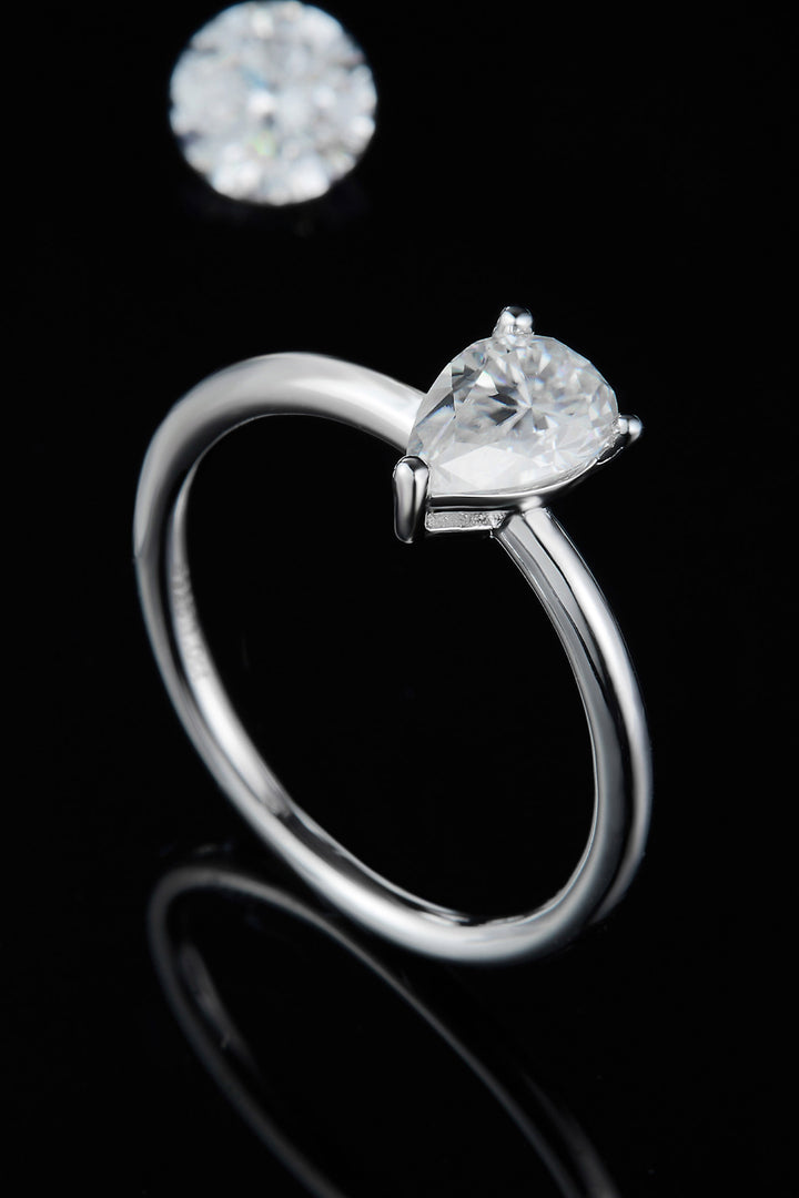 Women's Solitaire Rings with 1 Carat Moissanite in Sterling Silver