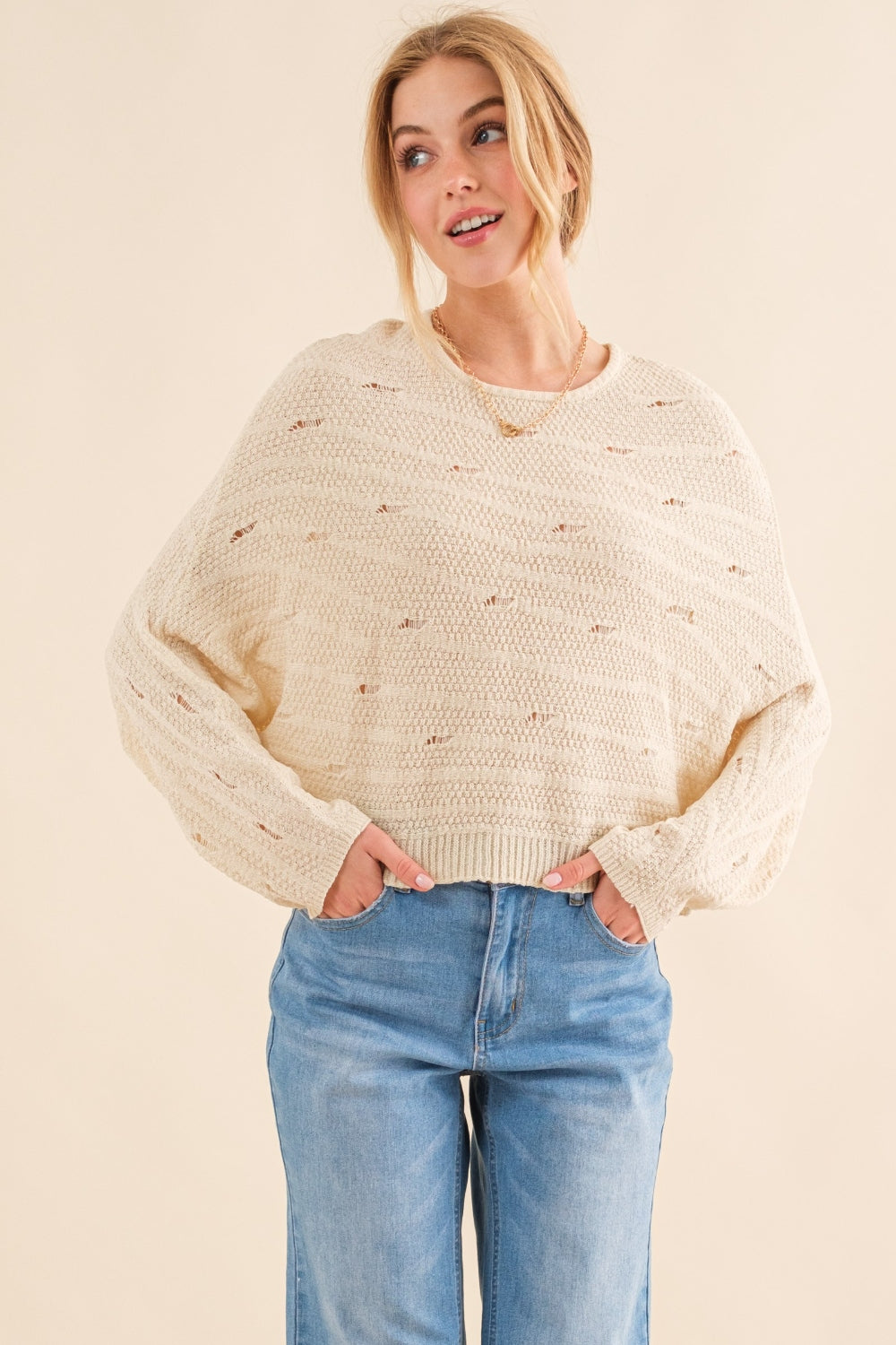 Women's Cozy Dolman Sleeves Sweater